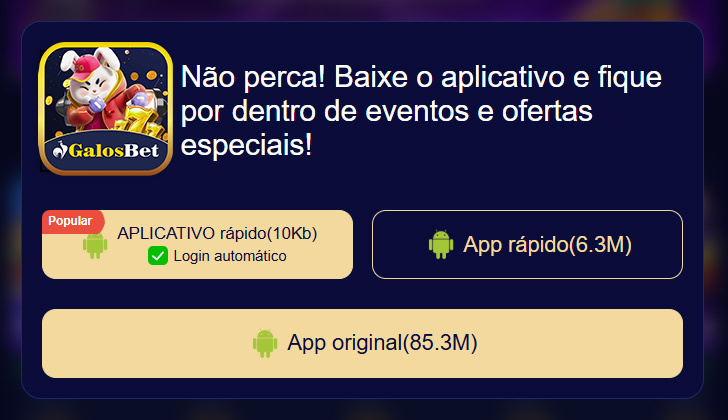 APP oficial da galosbet.com para mobile